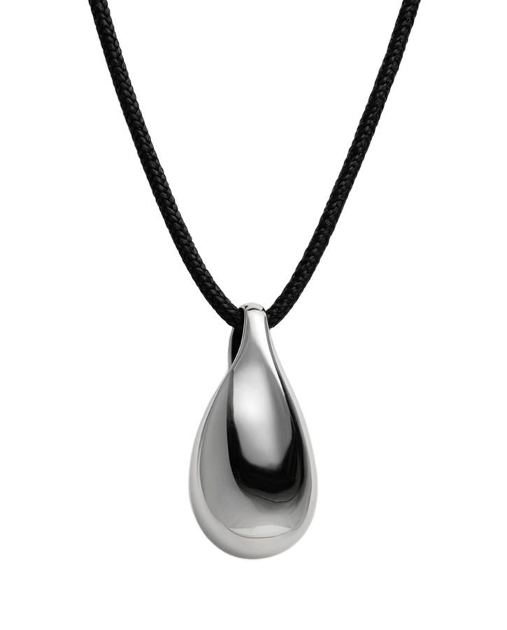 Resonance pendant on silk cord